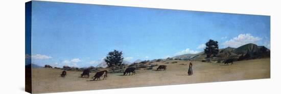 Pasture in the Mountains-Raffaello Sernesi-Stretched Canvas