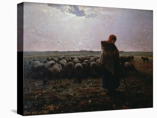 Pasture-Jean-François Millet-Stretched Canvas
