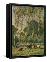 'Pastures at La Madeleine, Near Montreuil', c19th century-Frank Mura-Framed Stretched Canvas