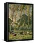 'Pastures at La Madeleine, Near Montreuil', c19th century-Frank Mura-Framed Stretched Canvas
