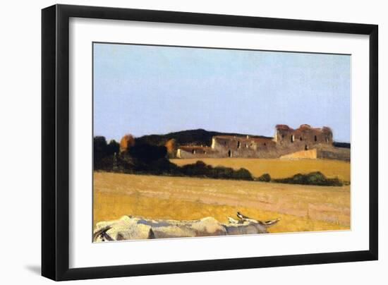 Pastures in Castiglioncello, 1861-Telemaco Signorini-Framed Giclee Print