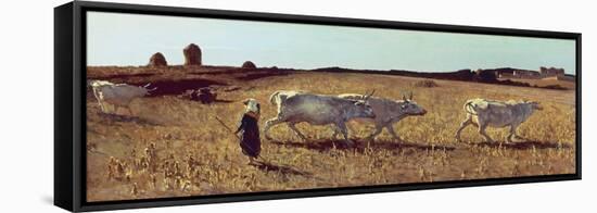 Pastures in Castiglioncello, 1861-Telemaco Signorini-Framed Stretched Canvas