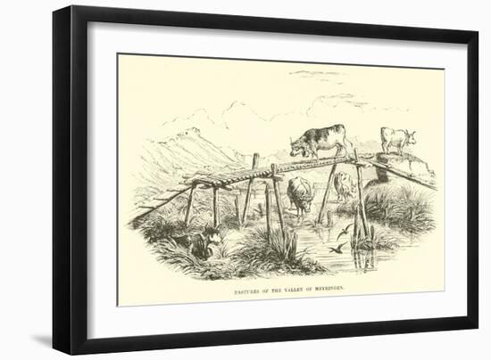 Pastures of the Valley of Meyringen-null-Framed Giclee Print