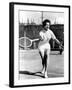 Pat And Mike, Katharine Hepburn Playing Tennis On The Set, 1952-null-Framed Photo