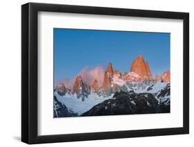 Patagonia, Cerro Fitzroy, Cerro Torre and Poincenot at sunrise, Los Glaciares National Park-Howie Garber-Framed Photographic Print