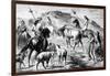 Patagonian Funeral Procession, C1880-null-Framed Giclee Print