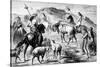 Patagonian Funeral Procession, C1880-null-Stretched Canvas