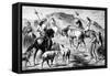 Patagonian Funeral Procession, C1880-null-Framed Stretched Canvas