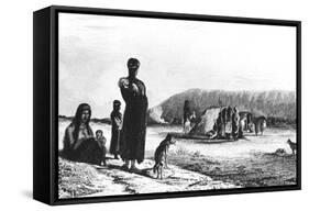 Patagonians at Gregory Bay, 1831-null-Framed Stretched Canvas