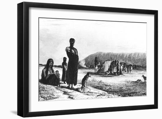 Patagonians at Gregory Bay, 1831-null-Framed Giclee Print