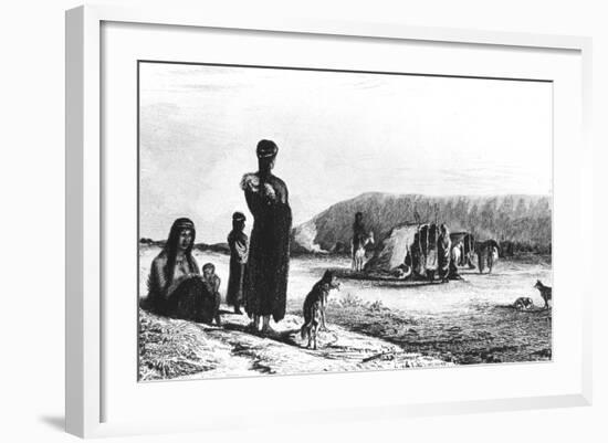 Patagonians at Gregory Bay, 1831-null-Framed Giclee Print