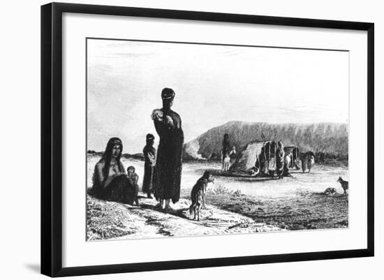 Patagonians at Gregory Bay, 1831-null-Framed Giclee Print