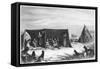 Patagonians in a 'Toldo' or Skin Tent, 1830-null-Framed Stretched Canvas
