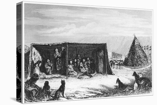 Patagonians in a 'Toldo' or Skin Tent, 1830-null-Stretched Canvas