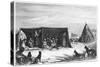 Patagonians in a 'Toldo' or Skin Tent, 1830-null-Stretched Canvas