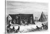 Patagonians in a 'Toldo' or Skin Tent, 1830-null-Stretched Canvas