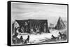 Patagonians in a 'Toldo' or Skin Tent, 1830-null-Framed Stretched Canvas