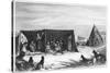 Patagonians in a 'Toldo' or Skin Tent, 1830-null-Stretched Canvas