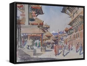 Patan, Kathmandu, Nepal-Tim Scott Bolton-Framed Stretched Canvas
