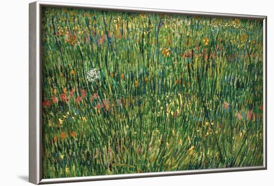 Patch of Grass by Van Gogh-Vincent van Gogh-Framed Art Print