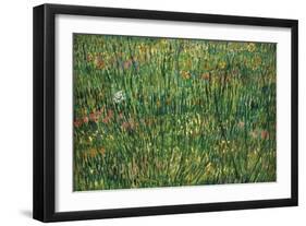 Patch of Grass by Van Gogh-Vincent van Gogh-Framed Art Print