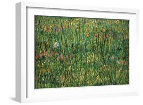 Patch of Grass by Van Gogh-Vincent van Gogh-Framed Art Print