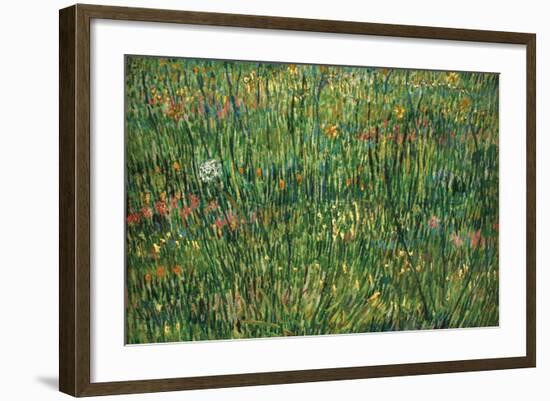 Patch of Grass by Van Gogh-Vincent van Gogh-Framed Art Print