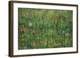 Patch of Grass by Van Gogh-Vincent van Gogh-Framed Art Print