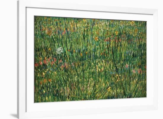 Patch of Grass by Van Gogh-Vincent van Gogh-Framed Premium Giclee Print