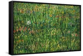 Patch of Grass-Vincent van Gogh-Framed Stretched Canvas
