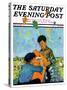 "Patching a Kite," Saturday Evening Post Cover, September 15, 1928-Eugene Iverd-Stretched Canvas