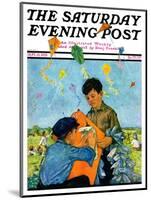"Patching a Kite," Saturday Evening Post Cover, September 15, 1928-Eugene Iverd-Mounted Giclee Print