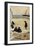 Patching Nets, 1872-Giovanni Fattori-Framed Giclee Print