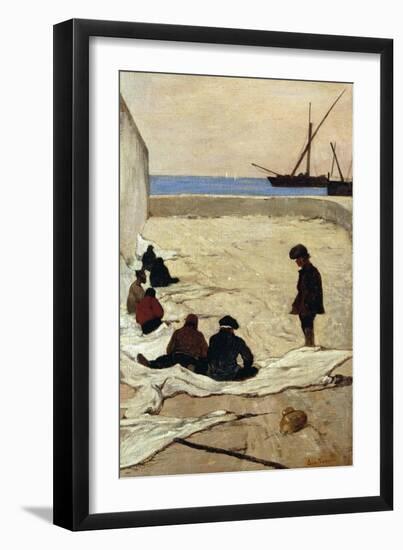 Patching Nets, 1872-Giovanni Fattori-Framed Giclee Print