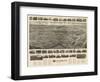 Patchogue, New York - Panoramic Map-Lantern Press-Framed Art Print