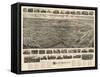 Patchogue, New York - Panoramic Map-Lantern Press-Framed Stretched Canvas