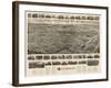 Patchogue, New York - Panoramic Map-Lantern Press-Framed Art Print