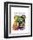 Patchwork Bulldog-Fab Funky-Framed Art Print