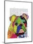 Patchwork Bulldog-Fab Funky-Mounted Art Print
