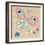 Patchwork Butterfly-Paula Joerling-Framed Art Print