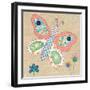 Patchwork Butterfly-Paula Joerling-Framed Art Print