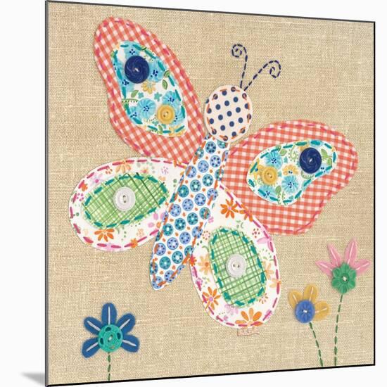 Patchwork Butterfly-Paula Joerling-Mounted Art Print