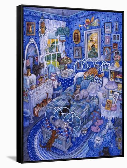 Patchwork Cats-Bill Bell-Framed Stretched Canvas