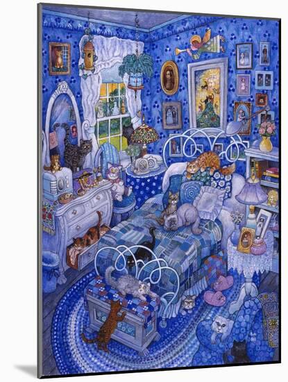 Patchwork Cats-Bill Bell-Mounted Giclee Print