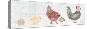 Patchwork Chickens II-Courtney Prahl-Stretched Canvas