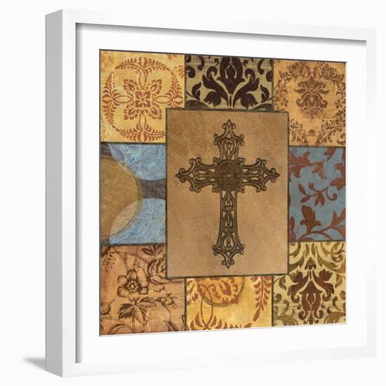 Patchwork Cross II-Todd Williams-Framed Art Print