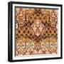 Patchwork Ethnic Bohemian Arabesque Pattern Print. Seamless Zigzag Geometric Ornament Abstract Back-Cosveta-Framed Premium Giclee Print