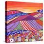 Patchwork Fields in Scotland-Caroline Duncan-Stretched Canvas