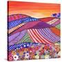 Patchwork Fields in Scotland-Caroline Duncan-Stretched Canvas