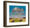 Patchwork Fields&Summer Clouds-null-Framed Art Print